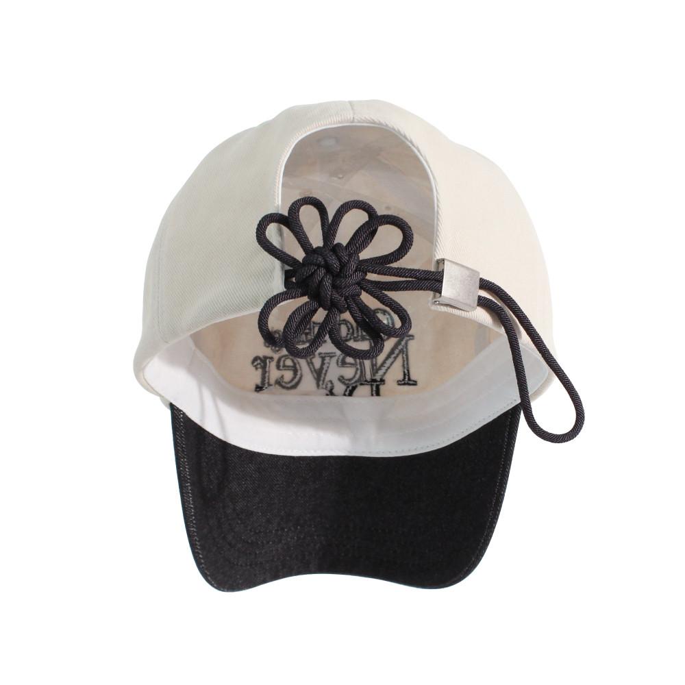 FLOWER KNOT CAP - BLACK