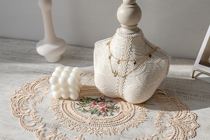 프렌치 자수 레이스 테이블 매트 7 color