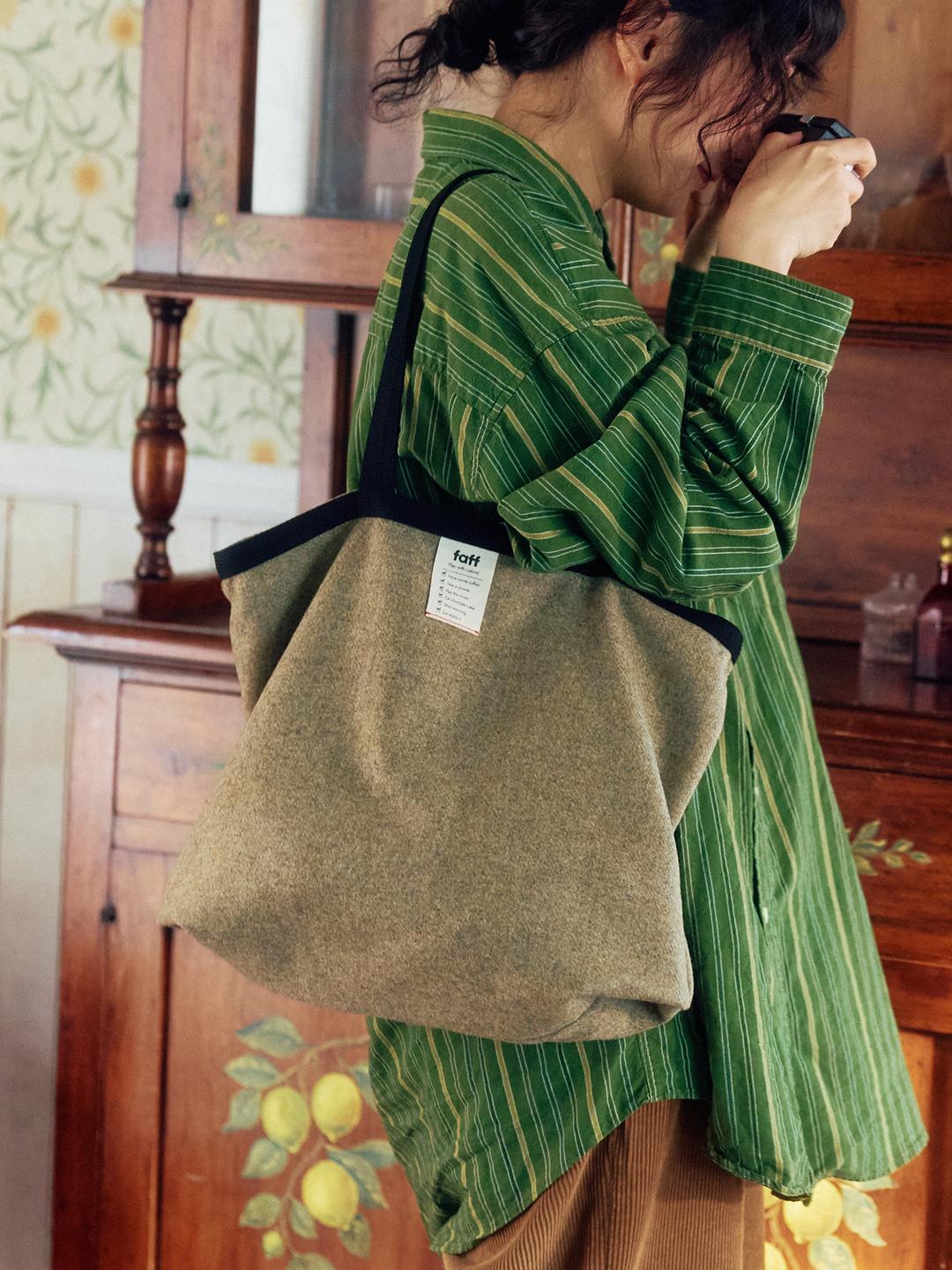 Shopper bag Wool Olive
