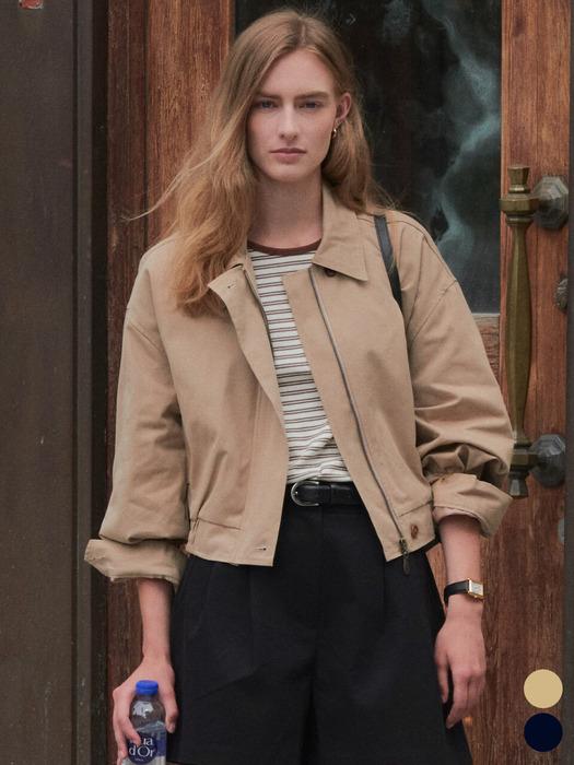 Button up bizo blouson_2color