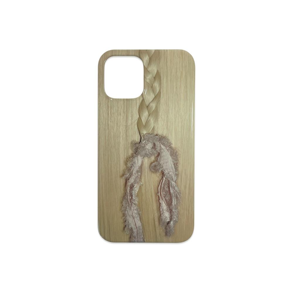 blond glossy hard phone case (grunge pink)