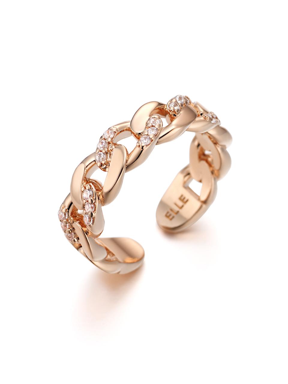 엘르주얼리 포인트 큐빅 체인 오픈링 ELBRWR098