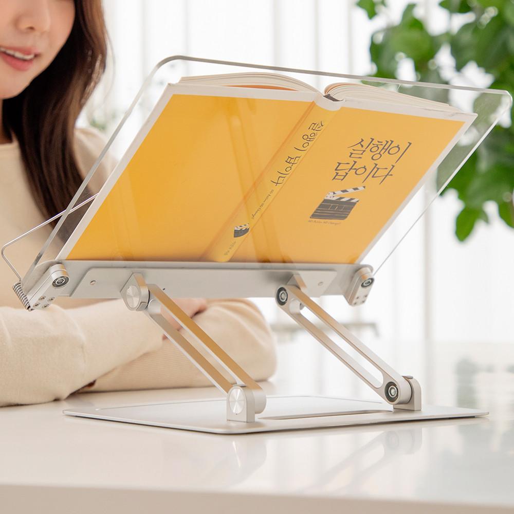[빅사이즈] 독서대 책받침대 거치대 북스탠드 휴대용 투명 아크릴