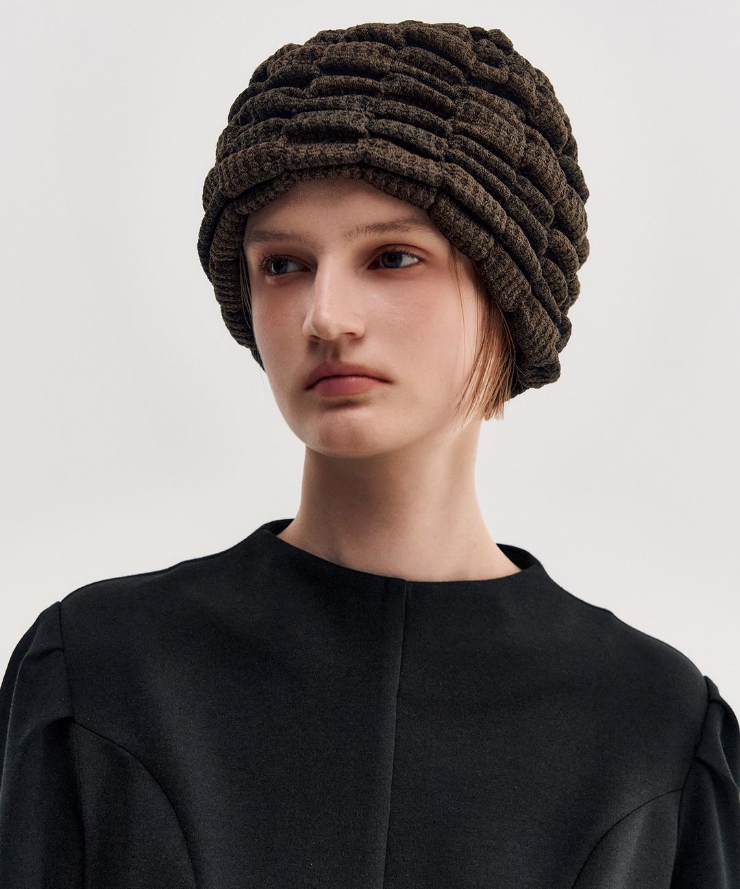 [9/26(금) 예약배송] Melange Ruched Beanie _ BROWN