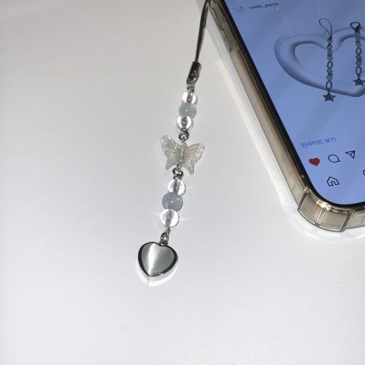 heart keyring 써지컬 비즈 나비 하트 키링