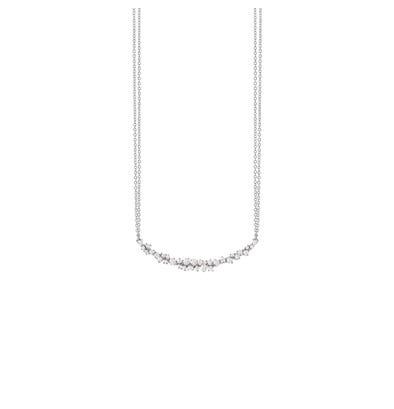 다이아몬드를 세팅한 화이트 골드 네크리스