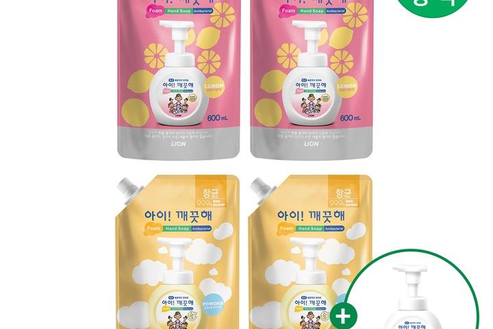 아이깨끗해 핸드워시 스파우트 리필 600ml 2+250ml 공용기증정(향 택1)