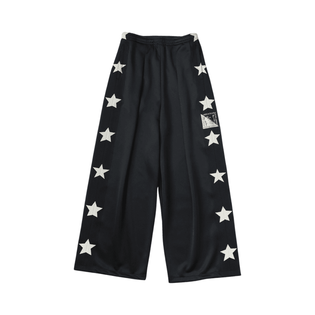 Kapital Stuntman & Woman Smooth Jersey Baggy Track Pants Black