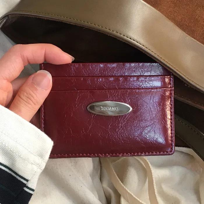 투아모 Vintage card wallet 빈티지 카드지갑 /Wine와인 [소가죽]