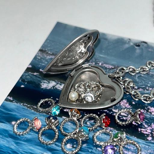 (전체써지컬)메모리즈 열리는 로켓팬던트 탄생석목걸이