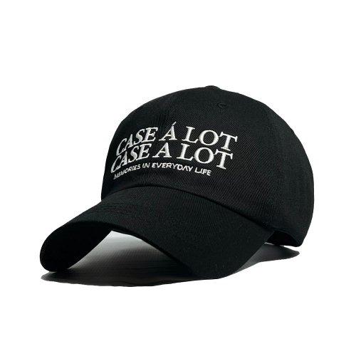 Slogon logo ball cap - black