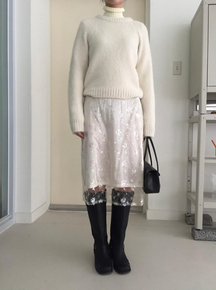 SPANGLE LAYERED SK 스팽글 레이어드 스커트