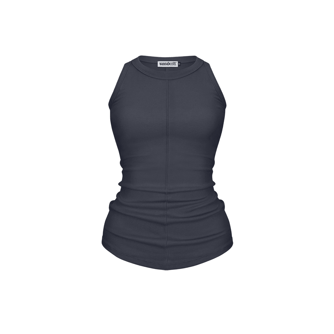 슬릭 클래식 홀터넥 탱크탑 네이비