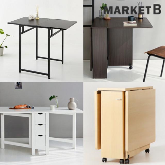 이케아 접이식 식탁 확장형 테이블 카페 6인용식탁 4인 2인 미니 원목상판