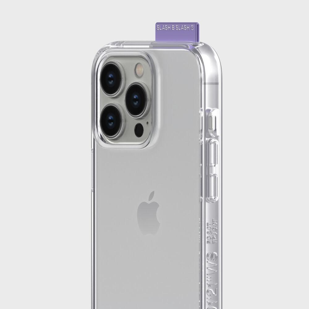 아이폰 12 시리즈 A1 클리어 케이스 퍼플 태그