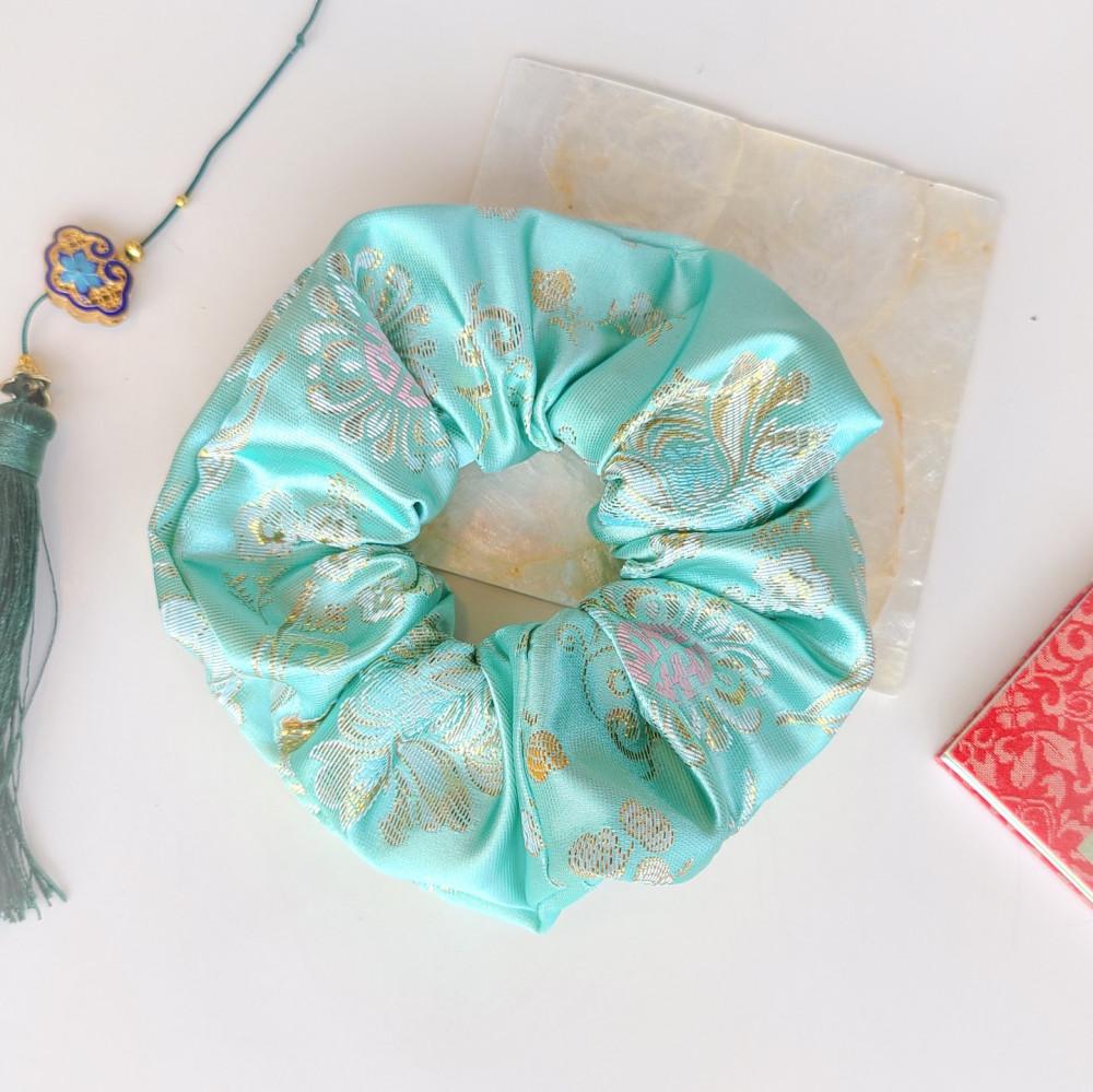 비취 한복 헤어 스크런치 곱창밴드 곱창머리끈 헤어슈슈 외국인선물