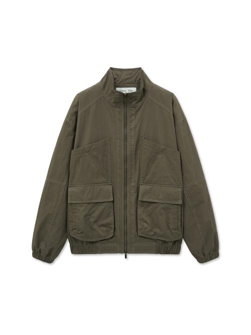 UTILITY BOMBER JUMPER FOR WOMEN IN KHAKI BROWN