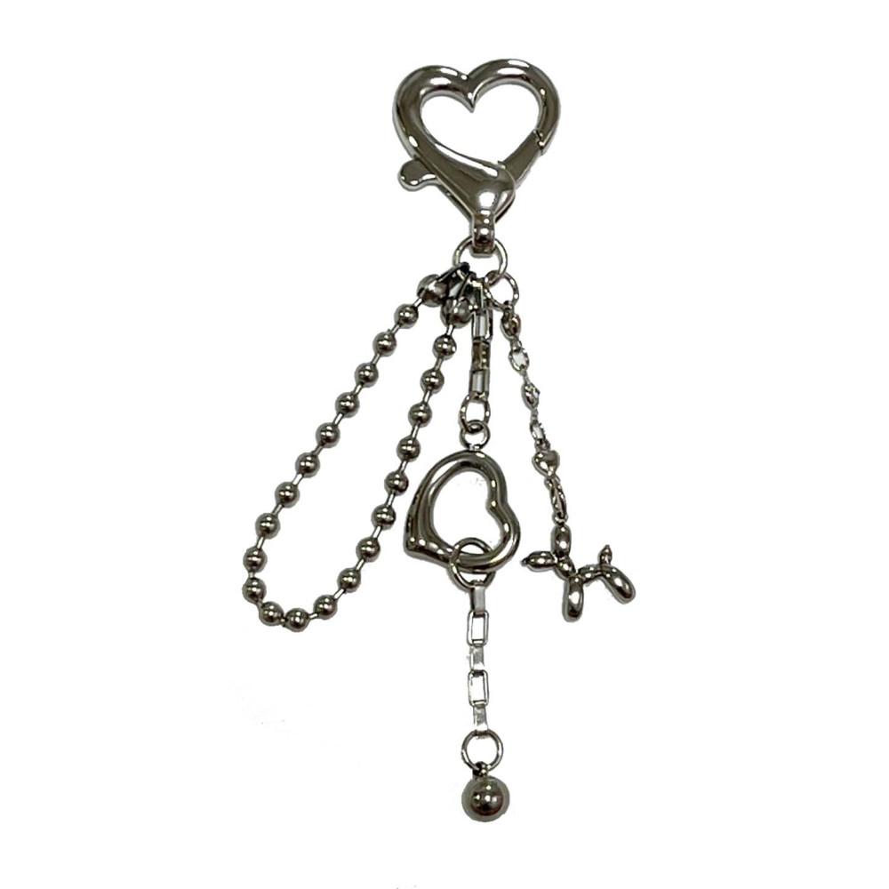 MADE puppy Keyring / 써지컬키링 강아지 하트 실버 백참 에어팟키링 시크