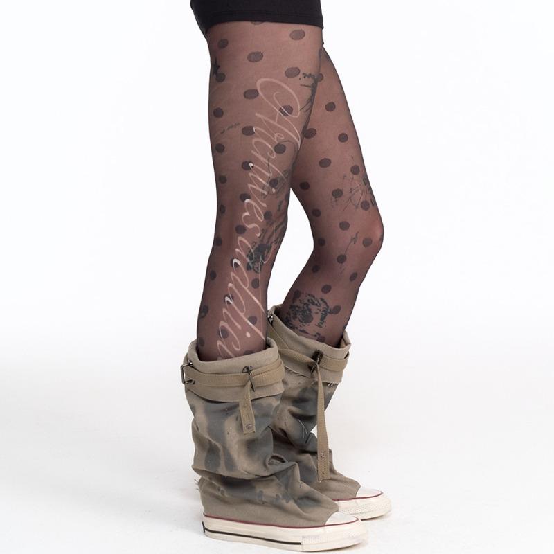 POLKA DOT TIGHTS (BLACK)