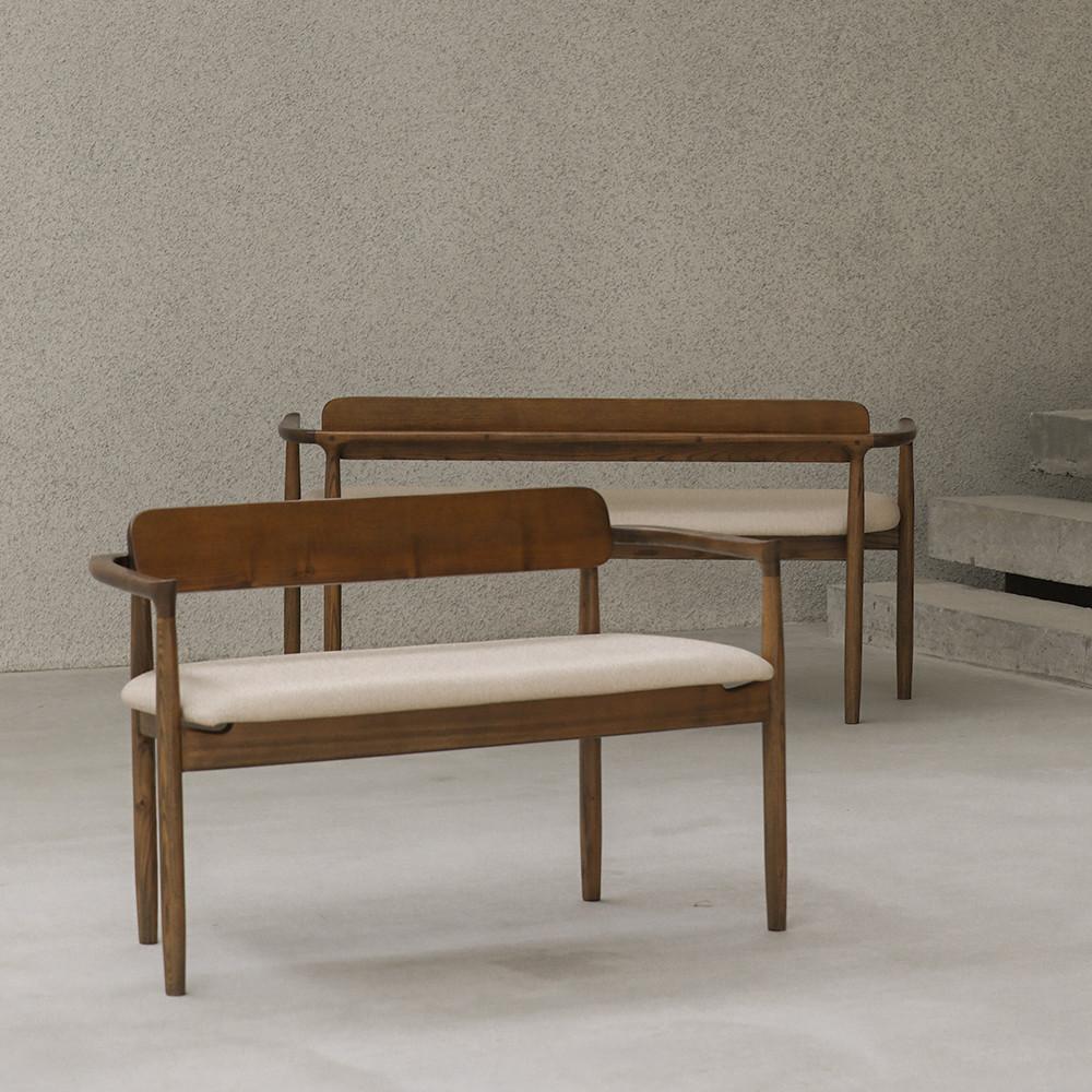 베네타 애쉬 원목 카페 인테리어 식탁 벤치 2인용 3인용