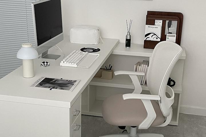 국내생산 유닛 1200 코너 컴퓨터 책상+책장 데스크 세트