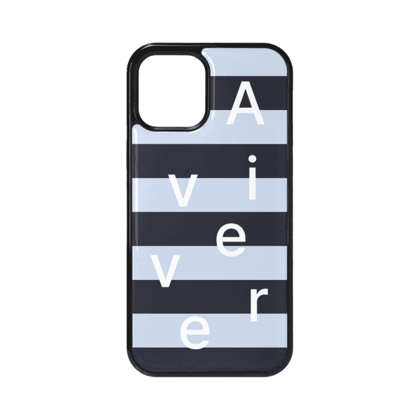 stripe logo glass bumper case(skybluenavy)