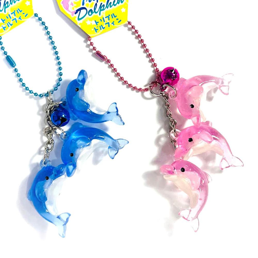 투명 돌고래 야광 키링