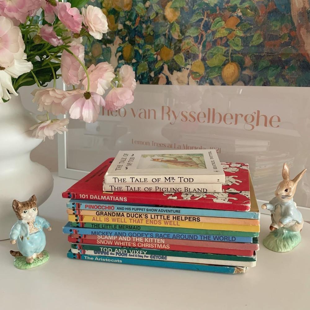 빈티지 월트 디즈니 베아트릭스 포터 동화책 인테리어 분위기 사진용 소품