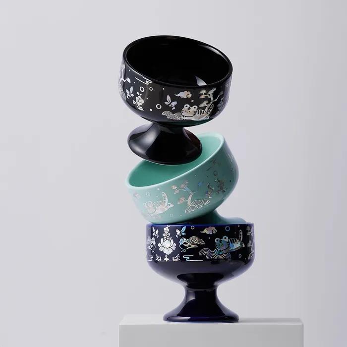 소소모소 기원 호랑이 자개문양 고블렛잔 3 colors