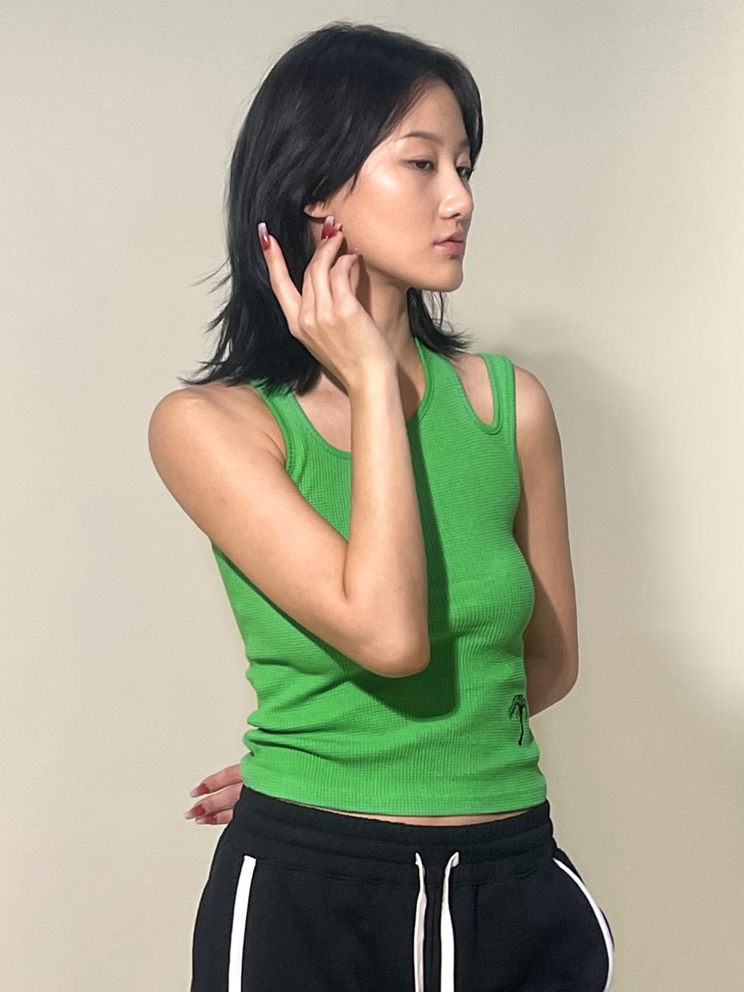 Palm Tree Tank Top Green