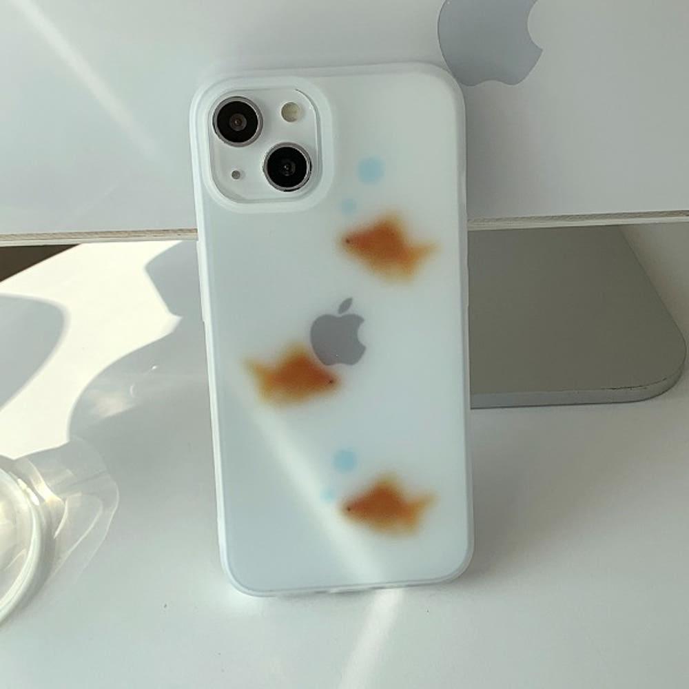 [withsome반투명]블러 물고기 아이폰14 폰 케이스