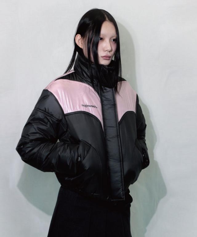 [12월 7일 출고] puffer jacket (pink black)