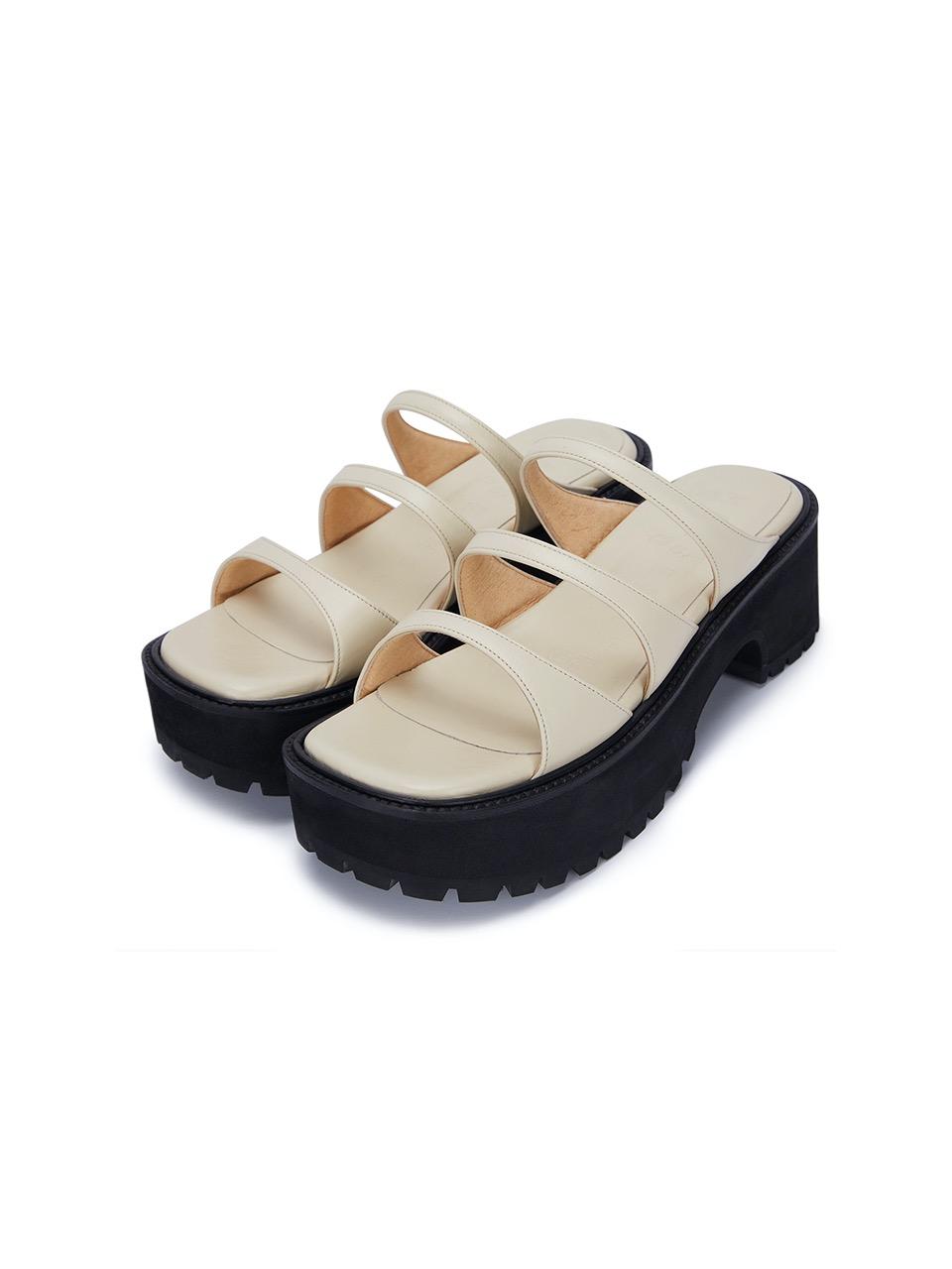 PLATFORM SANDALS_ivory plain