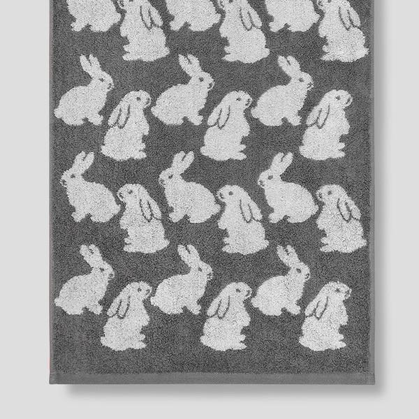 [towelogist x kitty bunny pony]  Little Gray Bunnies 40x80cm, 1ea