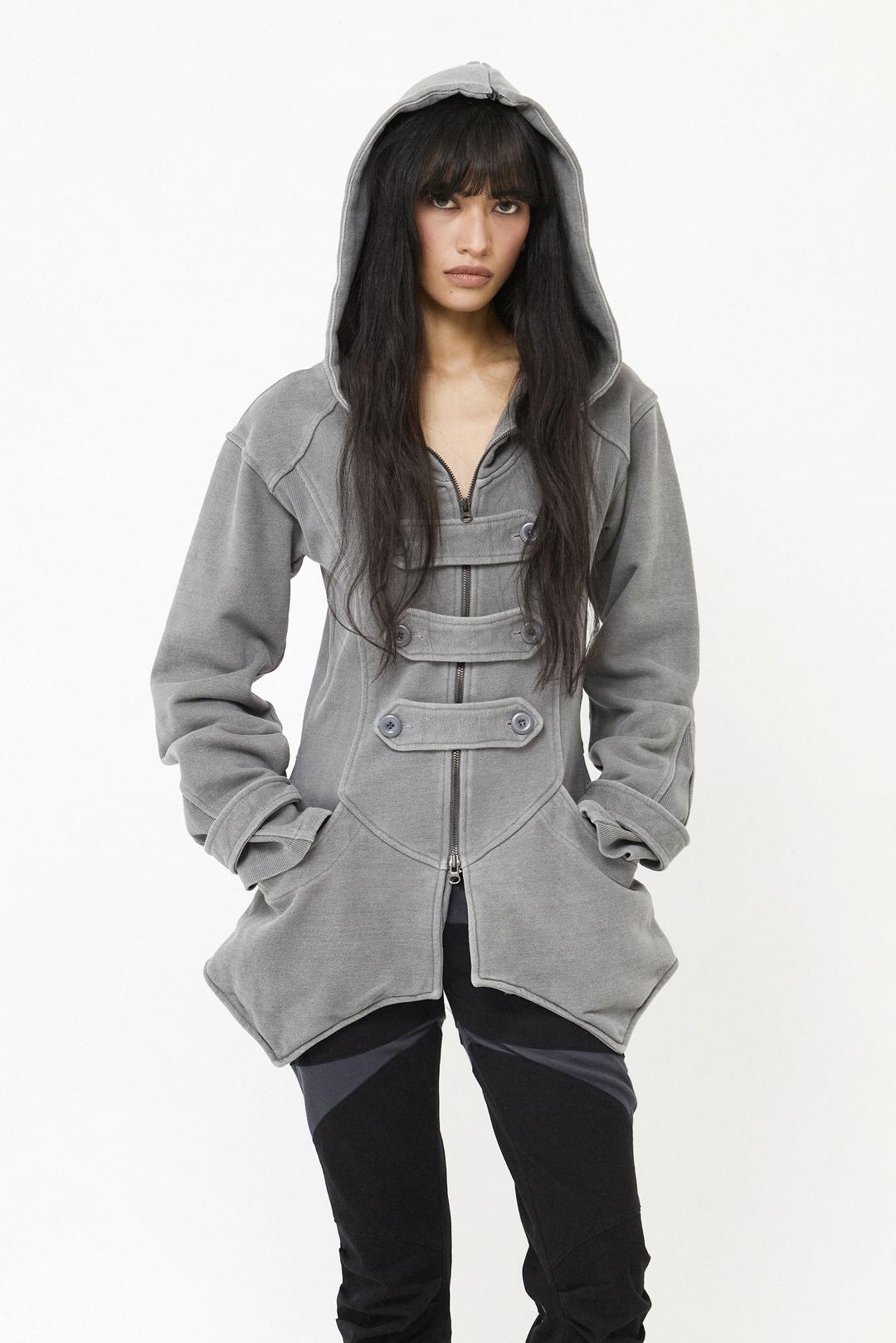 ARMOR TAB HOODED JACKET GRAY