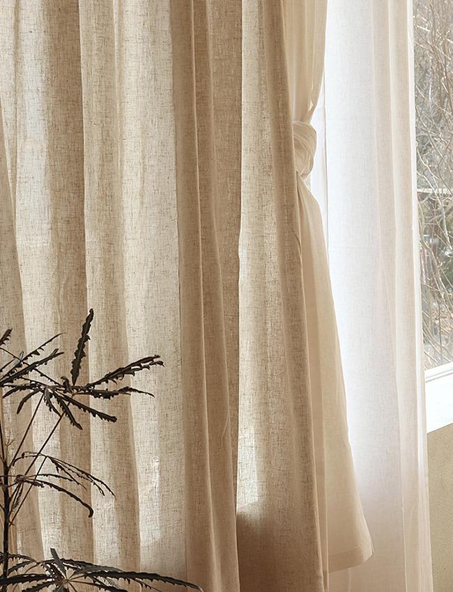 센디 내추럴 빈티지 린넨커튼