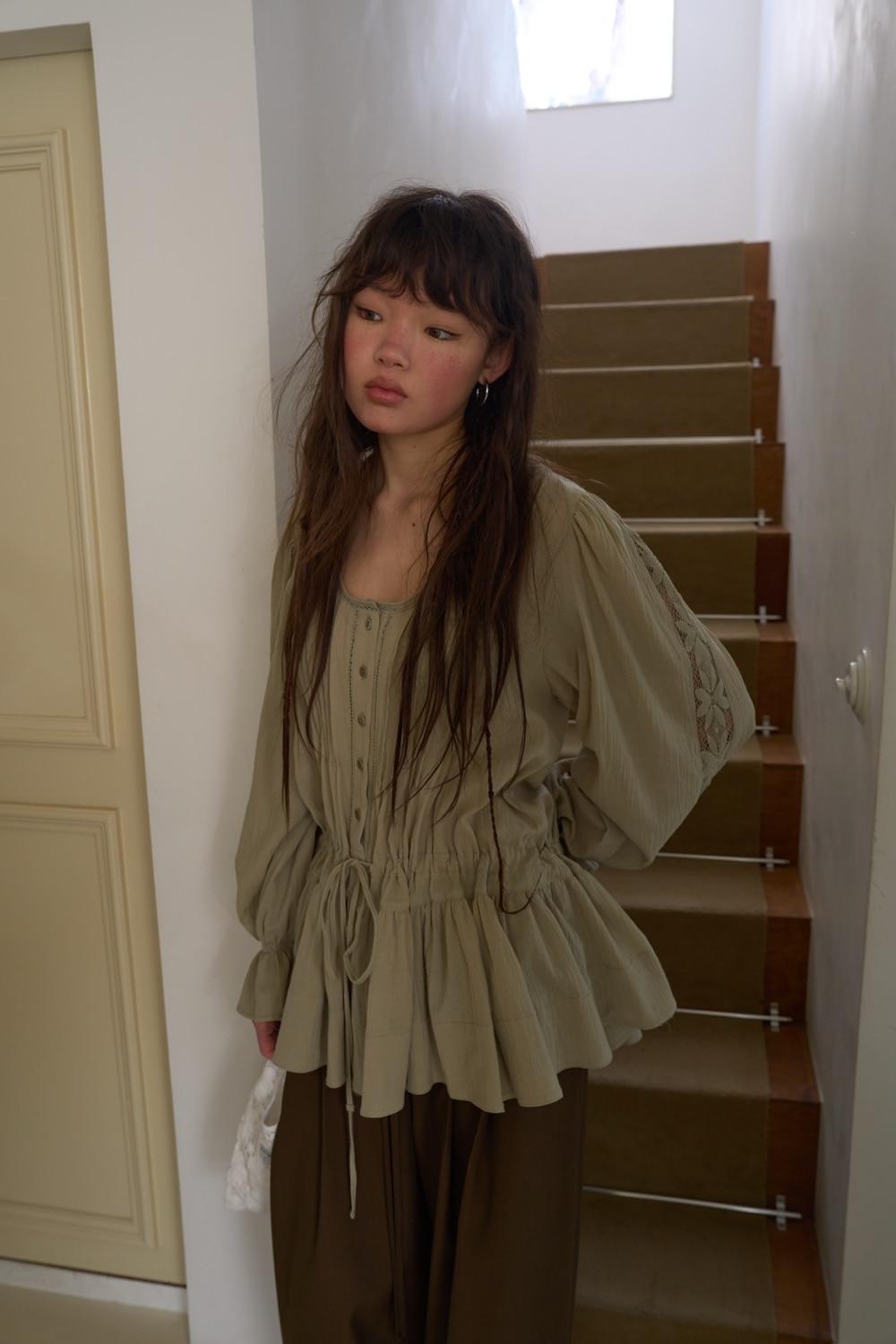 [04/20예약배송]_Bohemian Pintuck Mini Dress / Khaki