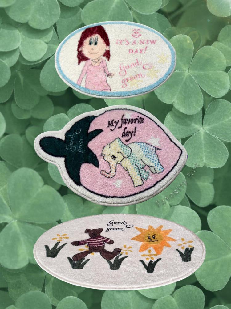 수심 My Favorite Rug(4 Type) 마이 페이보릿 러그 카펫 별 선물 딸기