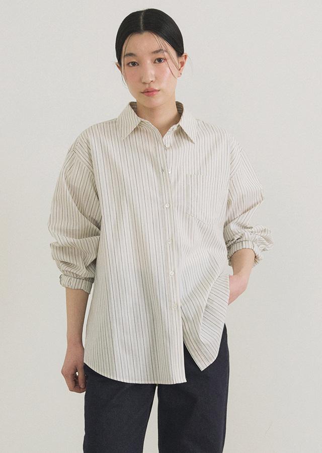 multi stripe cotton shirt