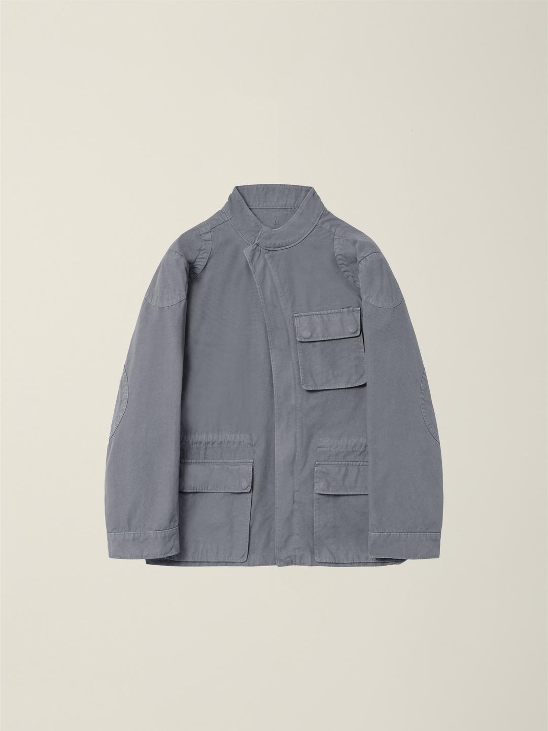 CURVED HUNTING JACKET  SLATE GREY