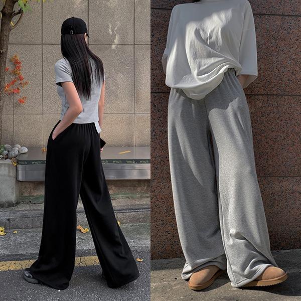 [174]키큰여자바지vol.695*밍크기모밴딩와이드팬츠