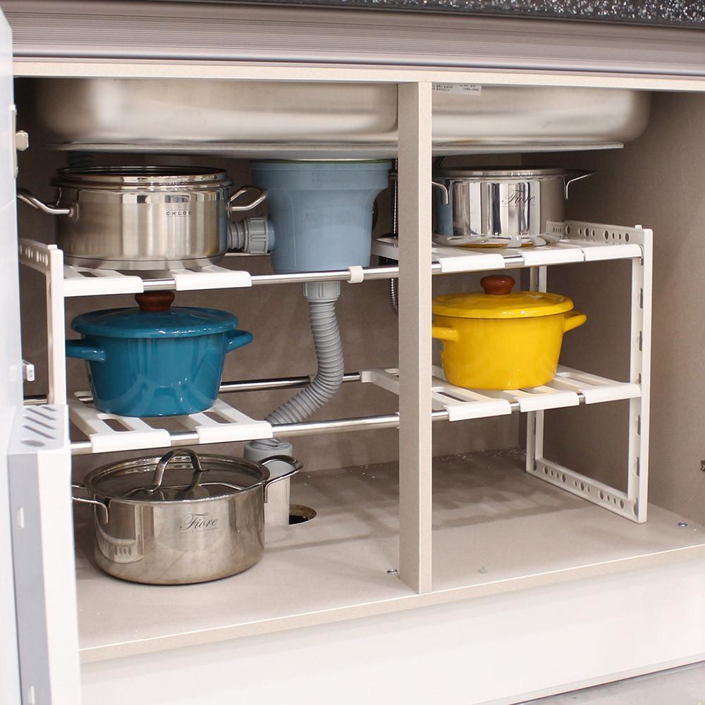 리벤스 주방 하부장 수납 다용도 확장형 씽크인 주방선반