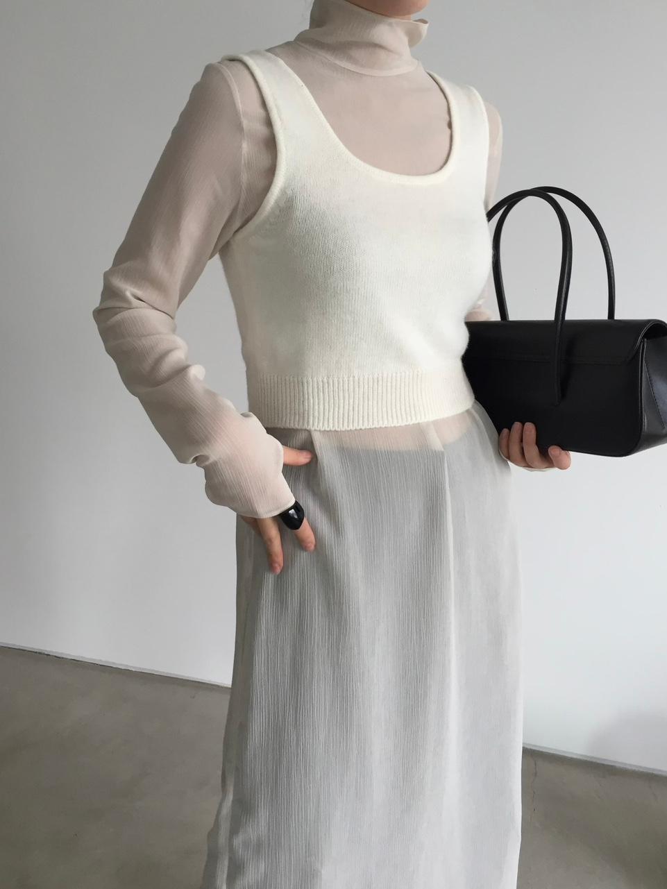 CROP BUSTIER KNIT 크롭 뷔스티에 니트