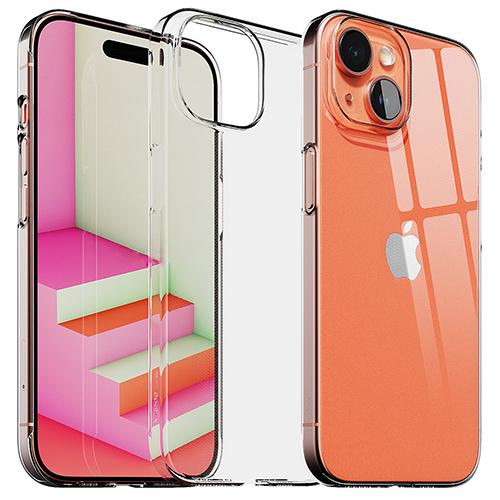 빅쏘 레빅스킨 아이폰 초슬림 하드 휴대폰 케이스, 아이폰 15, 투명