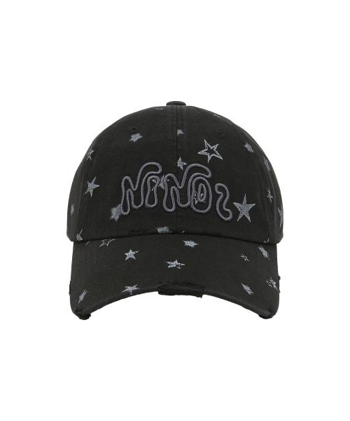 [CN]STAR DAMAGE WASHED BALLCAP [2COLOR]