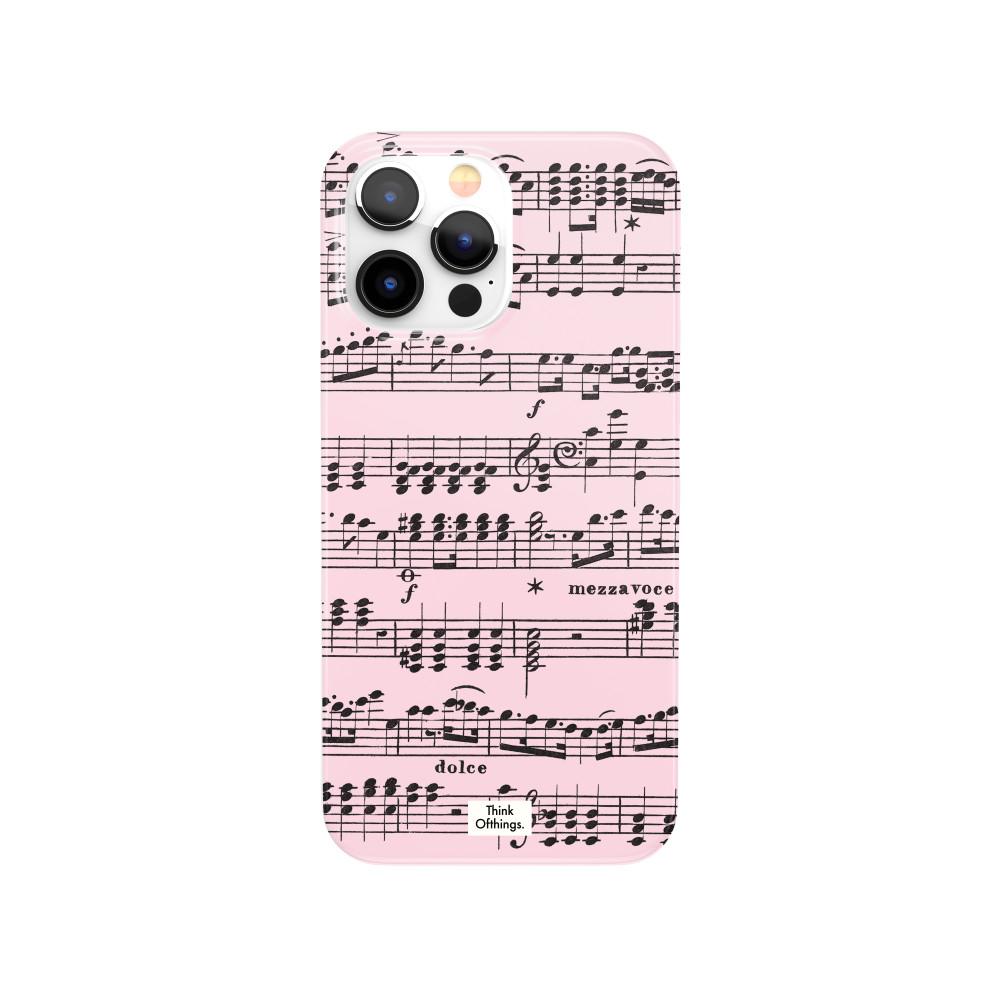 [띵크오브띵스]Piano Sheet Hard Phone Case Pink