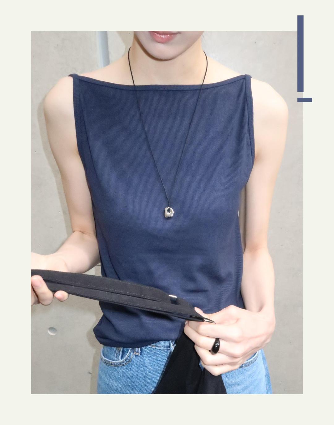 뮤로우 donut rope necklace (길이 조절 가능)