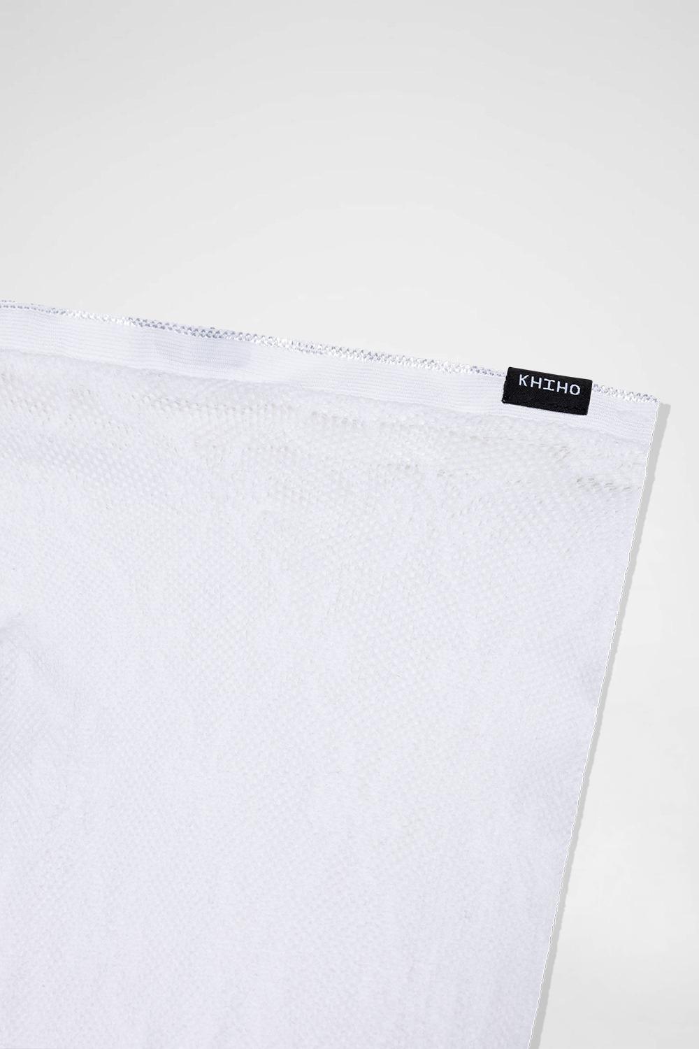 RIBBON MESH STOCKINGS / WHITE