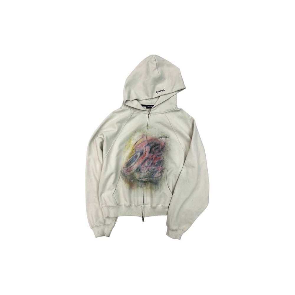 [PACOSPLY : 파코서플라이] SIREN CRAYON ZIP UP HOODIE IVORY