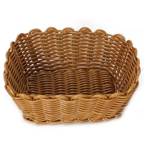 PP 라탄 플라워 직사각 바구니, 1개 - 라탄바구니 | 쿠팡